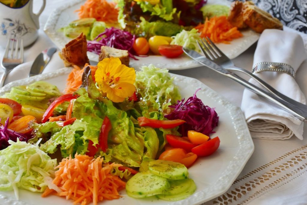 Close-up of a  Colorful Healthy Foods on a Table